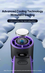 Refrigeration High Speed Cold Cooling Ice Compress Fan 100 Gear Adjustment Portable High Speed Handheld Fan - Image 2