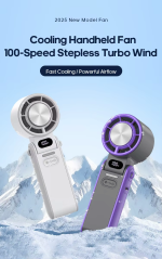 Refrigeration High Speed Cold Cooling Ice Compress Fan 100 Gear Adjustment Portable High Speed Handheld Fan